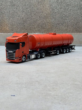 Miniatura Scania NTG + Carreta Tanque 4 Eixos – Escala 1/24